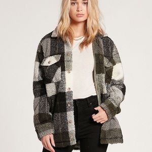 Volcom Silent Sherpa Plaid Jacket